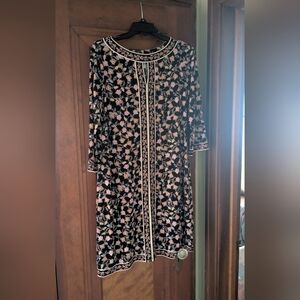 Floral Black Dress